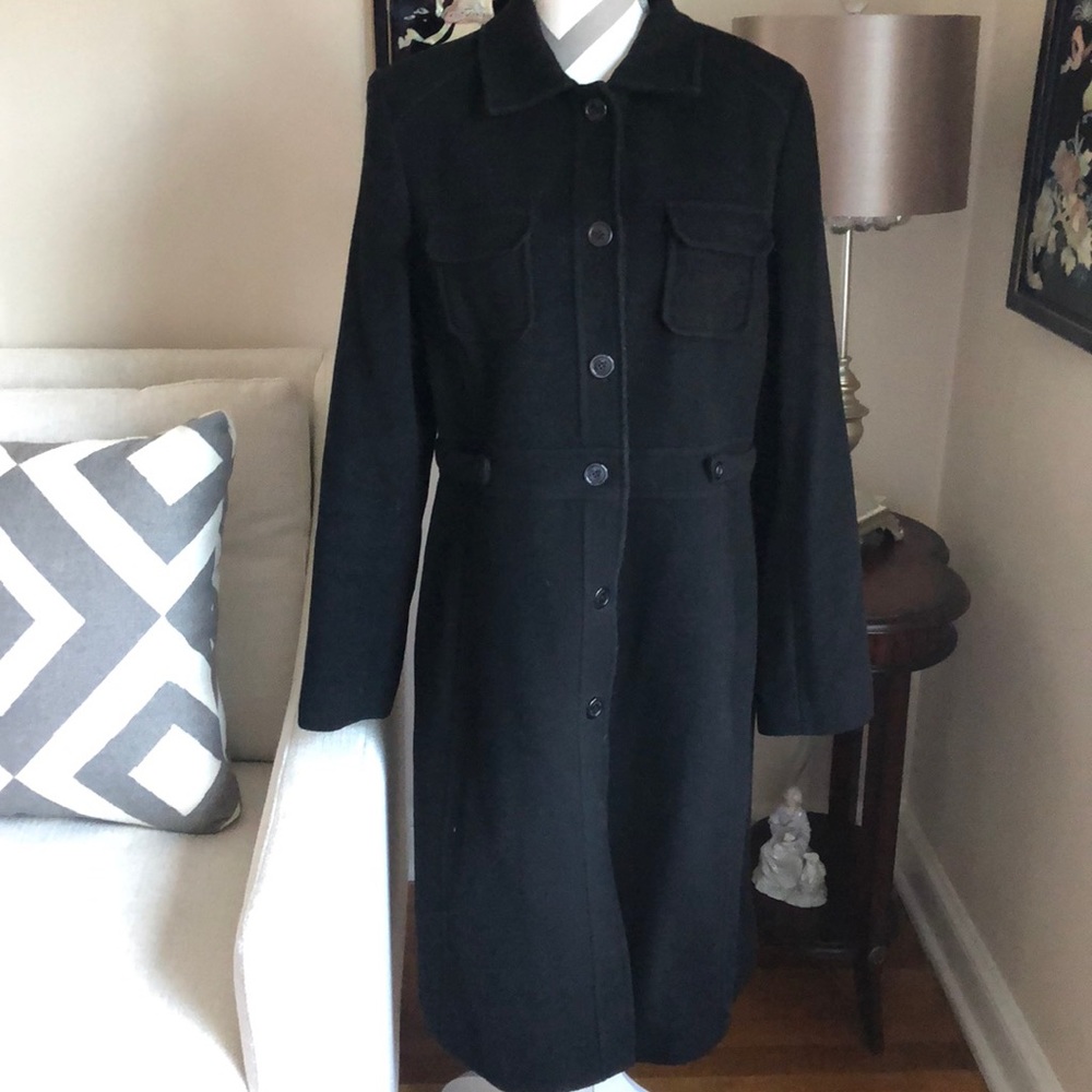 🎉 Kenneth Cole Black Wool Coat - Picture 7 of 7